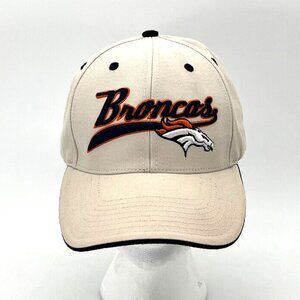 Denver Broncos Beige Baseball Cap Hat RWO 25 Years Anniversary NFL Licensed
